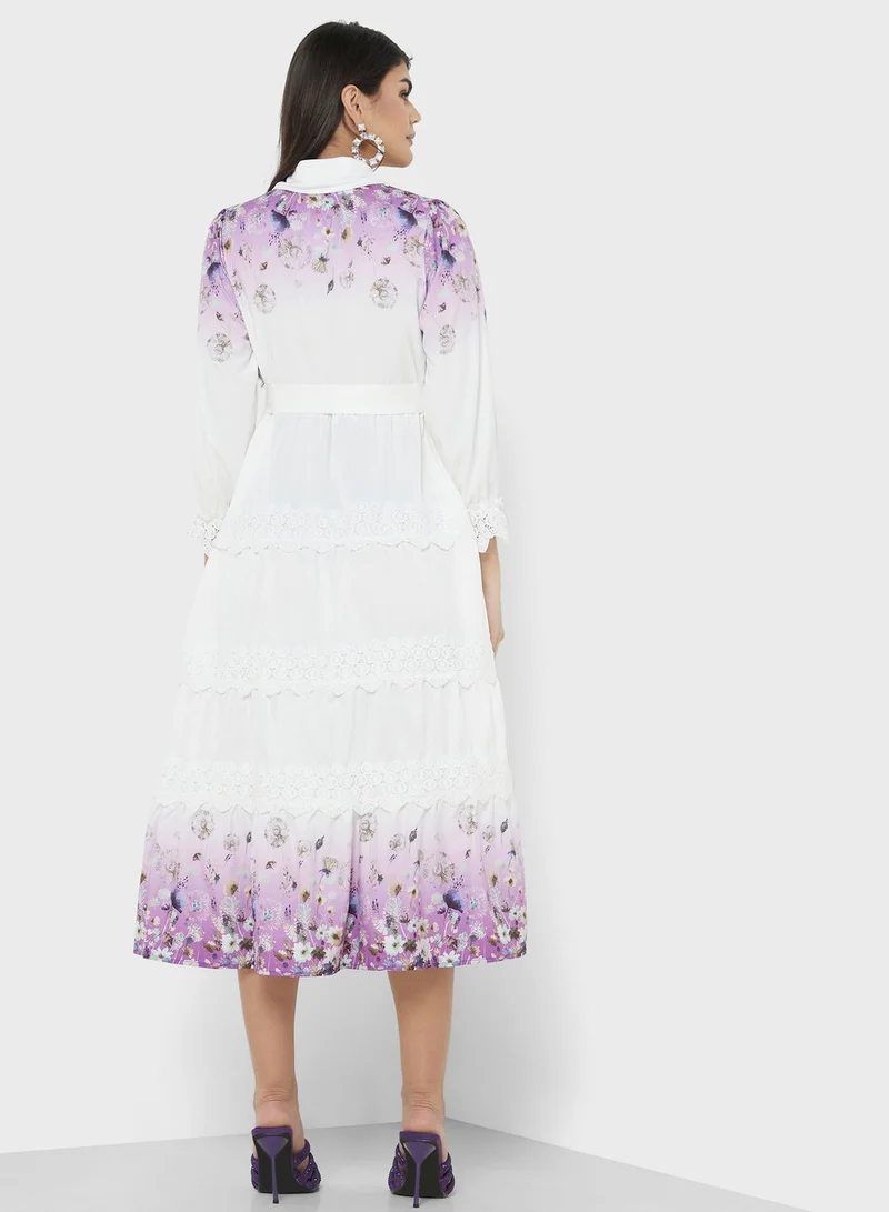 ELLA Floral Tiered Dress