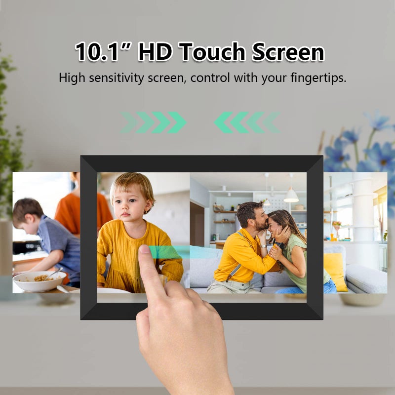 YENOCK FRAMEO Digital Photo Frame WiFi 32GB 10.1 Inch 1280x800 IPS Touch Screen Digital Picture Frame Easy Setup Share Photo or Video via Frameo APP  - Image 5
