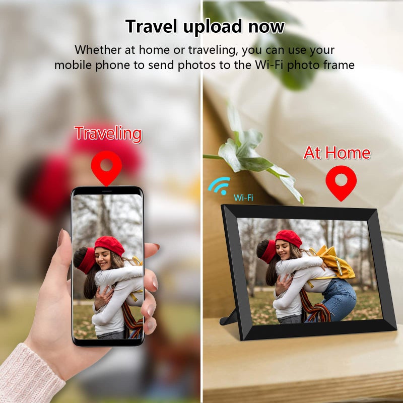 YENOCK FRAMEO Digital Photo Frame WiFi 32GB 10.1 Inch 1280x800 IPS Touch Screen Digital Picture Frame Easy Setup Share Photo or Video via Frameo APP  - Image 4