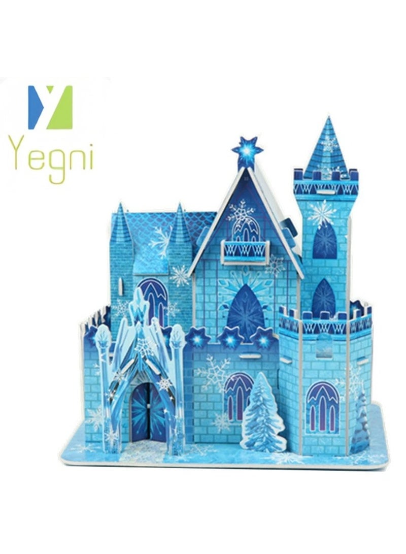 Yegni 4Pcs Children's Parent-child Toy Building House Handmade Educational 3D Puzzle Paper Model Gift Assembly Interactive Parent-child Toy - Image 3
