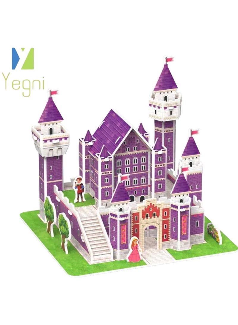 Yegni 4Pcs Children's Parent-child Toy Building House Handmade Educational 3D Puzzle Paper Model Gift Assembly Interactive Parent-child Toy - Image 4
