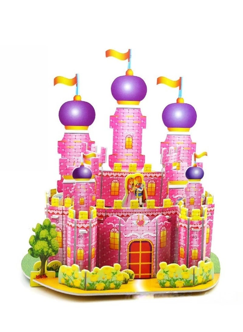 Yegni 4Pcs Children's Parent-child Toy Building House Handmade Educational 3D Puzzle Paper Model Gift Assembly Interactive Parent-child Toy - Image 2