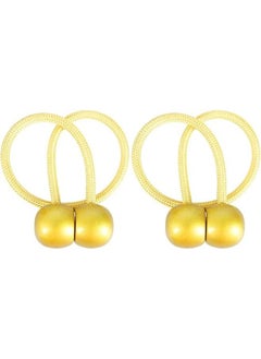 Generic Magnetic Curtain Strips, 1 Pair, No Drilling or Installation - Decorative Curtain Tie Rope (Yellow)  - Image 2