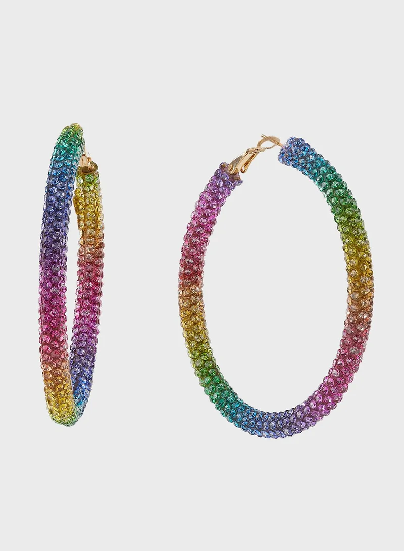 Ginger Diamante Hoop Earrings