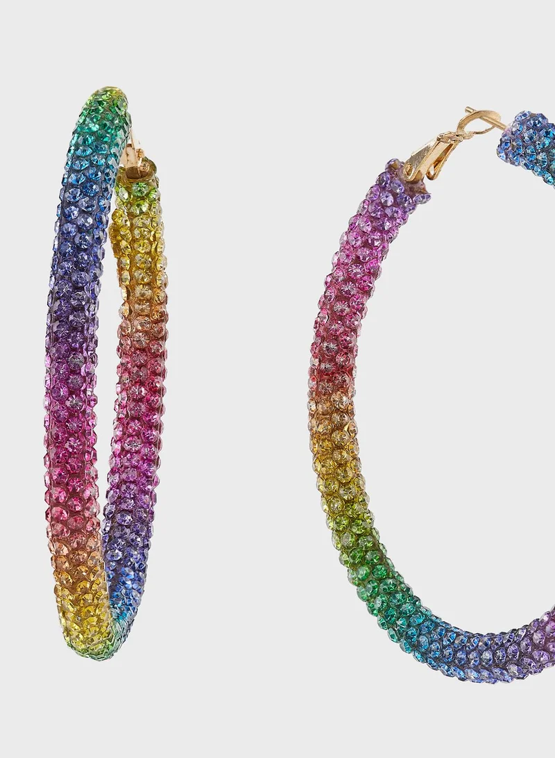 Ginger Diamante Hoop Earrings
