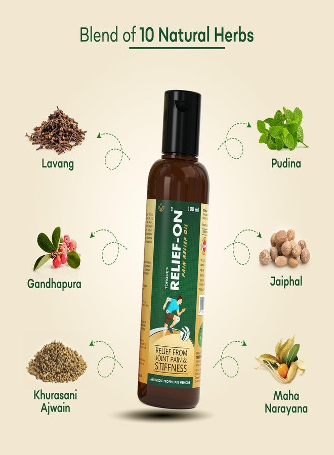 Torque Relief-On Pain Relief Oil- Ayurvedic Oil Joint Pain Relief | Knee Pain | Back Pain | Shoulder Pain Relief oil |(100ML) Pack Of 3 - Image 4