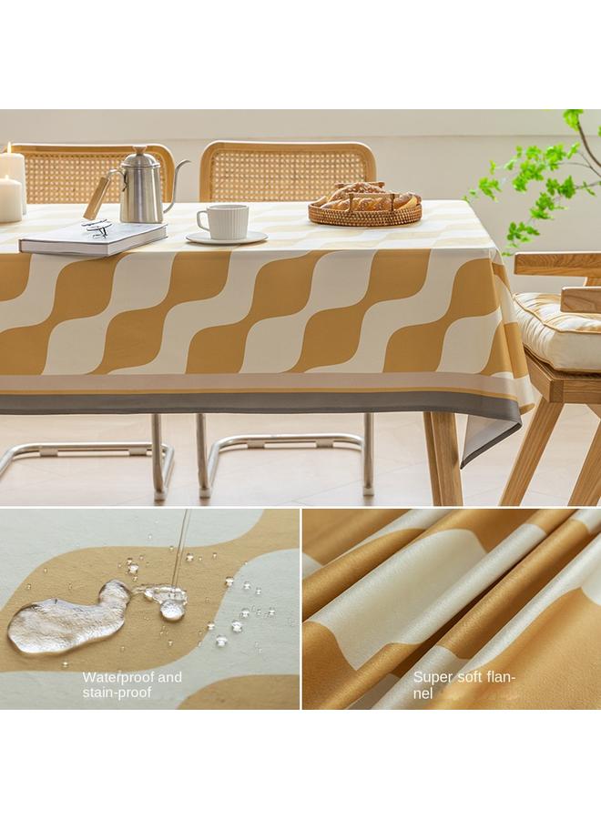 Bluejw Ins Style Rectangular Tablecloth Light Luxury High-end Flannel Coffee Table Waterproof And Oil-proof Restaurant Hotel Tablecloth Cover Cloth - Image 1