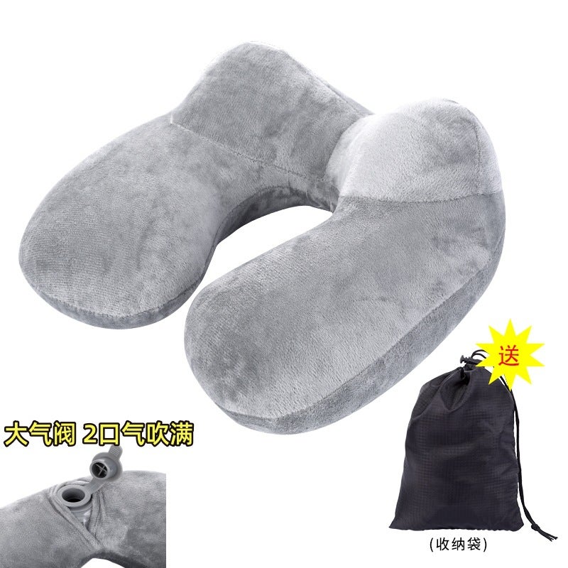 Inflatable U-Shaped Pillow Cute Neck Pillow Outdoor Neck Pillow Nap Pillow Travel Pillow Nap Pillow - Image 5