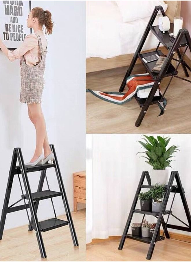 Power Industrial Home Ladder Aluminum Folding Step Rack Stool Wide Anti-Slip Pedals Lightweight Portable Home and Office Black 4 Steps - pzsku/ZB5B7E1EFB52D3D72B3A0Z/45/_/1666162941/a60e0df6-accc-4001-bd4a-6a62cd39bf67