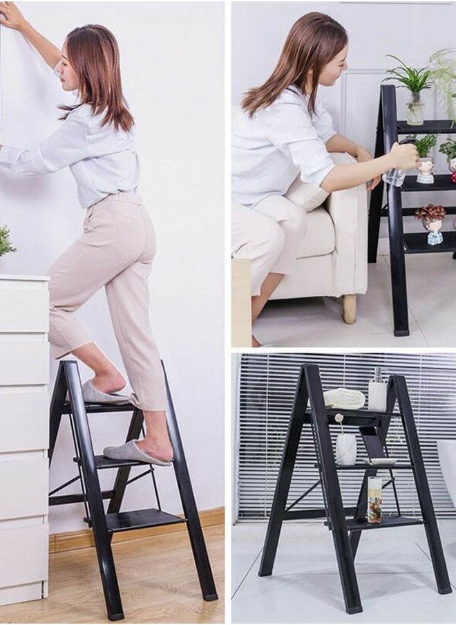 Power Industrial Home Ladder Aluminum Folding Step Rack Stool Wide Anti-Slip Pedals Lightweight Portable Home and Office Black 4 Steps - pzsku/ZB5B7E1EFB52D3D72B3A0Z/45/_/1666162941/fa45dac7-2d87-491e-b974-9cf3cbf8bf32