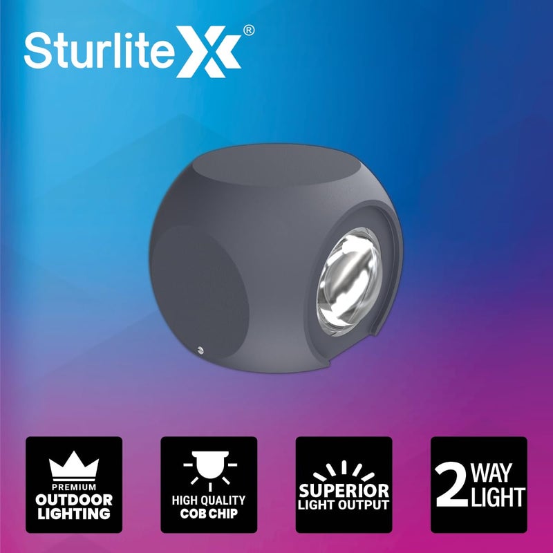 Sturlite Otrix 3Watt 2Way LED Wall Light 3K Color Temperature Corrosion Scratch Resistant Aluminum Body with IP65Weather Protection Indoor Outdoor Wall Mount Decorative Light Pack of 1 - Image 2