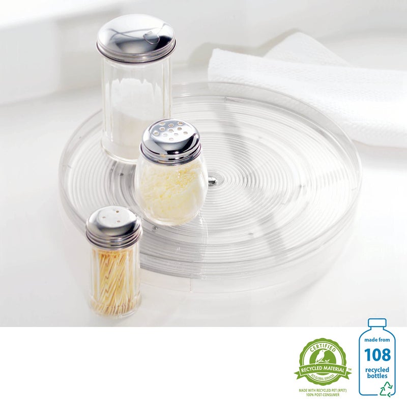 InterDesign Idesign Linus Turntable Kitchen, Pantry Or Countertop Organization, 11 Inches, Clear - Image 4