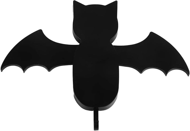 Black Bat Shaped Wall Mounted Key Holder Expandable Self Adhesive Key Hanger Organizer - Image 2