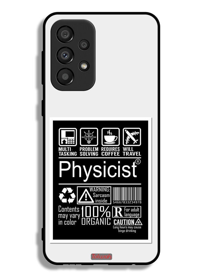 Tolwak Samsung Galaxy A33 5G Protective Case Cover Physicist Sticker - Image 1