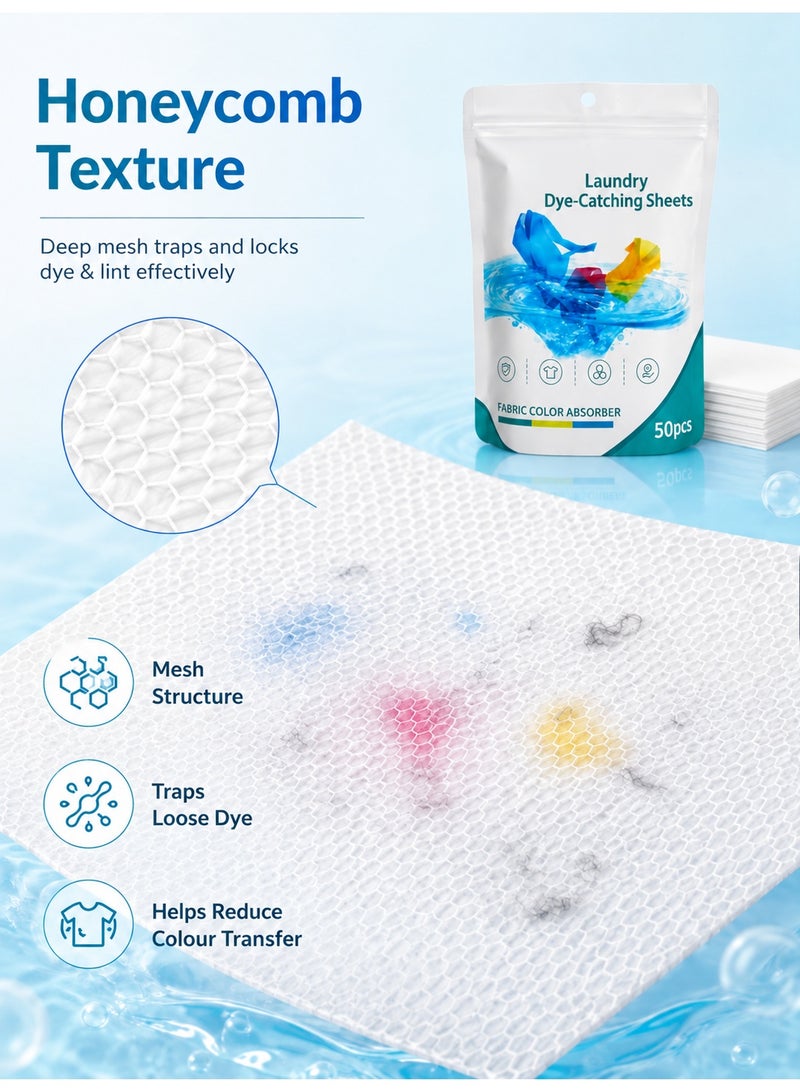 Kibe 100 Pcs of color difference inhibitor for laundry, which can be used to prevent clothes from getting stained. - Image 2