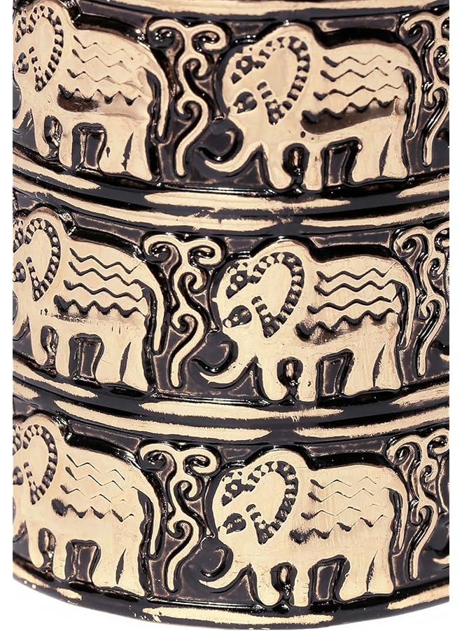 YouBella Stylish Party Wear Jewelery Gold Plated Cuff for Women (Golden)(YBBN 91539) One Size - Image 3