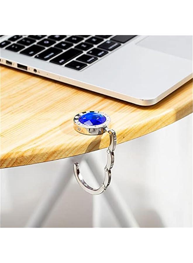 Portable Handbag Hooks for Tables - Set of 6, Crystal Alloy Magic Hooks in 6 Colors  - Image 3