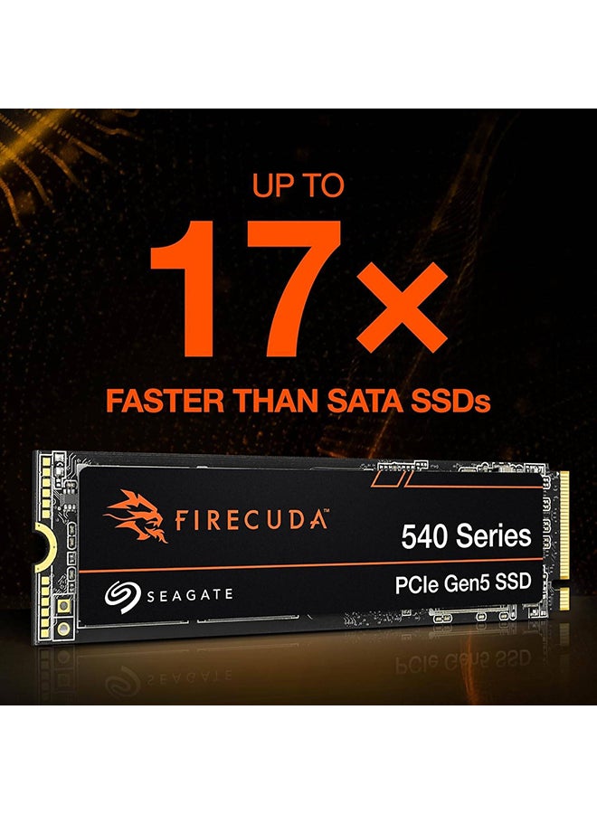 Seagate FireCuda 540 PCIe Gen5 x4 NVMe 2.0 M.2 2280-D2 Internal SSD, 10,000 Sequential Read 10,000 Sequential Write, 3D TLC NAND Flash Memory, 2,000 TBW | ZP2000GM3A004 2 TB - Image 3