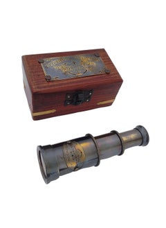 ZORDIK ZORDIK Nautical Brass Finished Premium Telescope Handmade Antique Look Vintage Telescope with Luxury Wooden Box  - Image 1