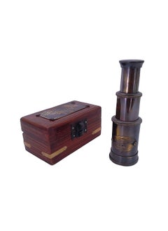 ZORDIK ZORDIK Nautical Brass Finished Premium Telescope Handmade Antique Look Vintage Telescope with Luxury Wooden Box  - Image 3