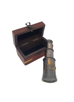 ZORDIK ZORDIK Nautical Brass Finished Premium Telescope Handmade Antique Look Vintage Telescope with Luxury Wooden Box  - Image 2