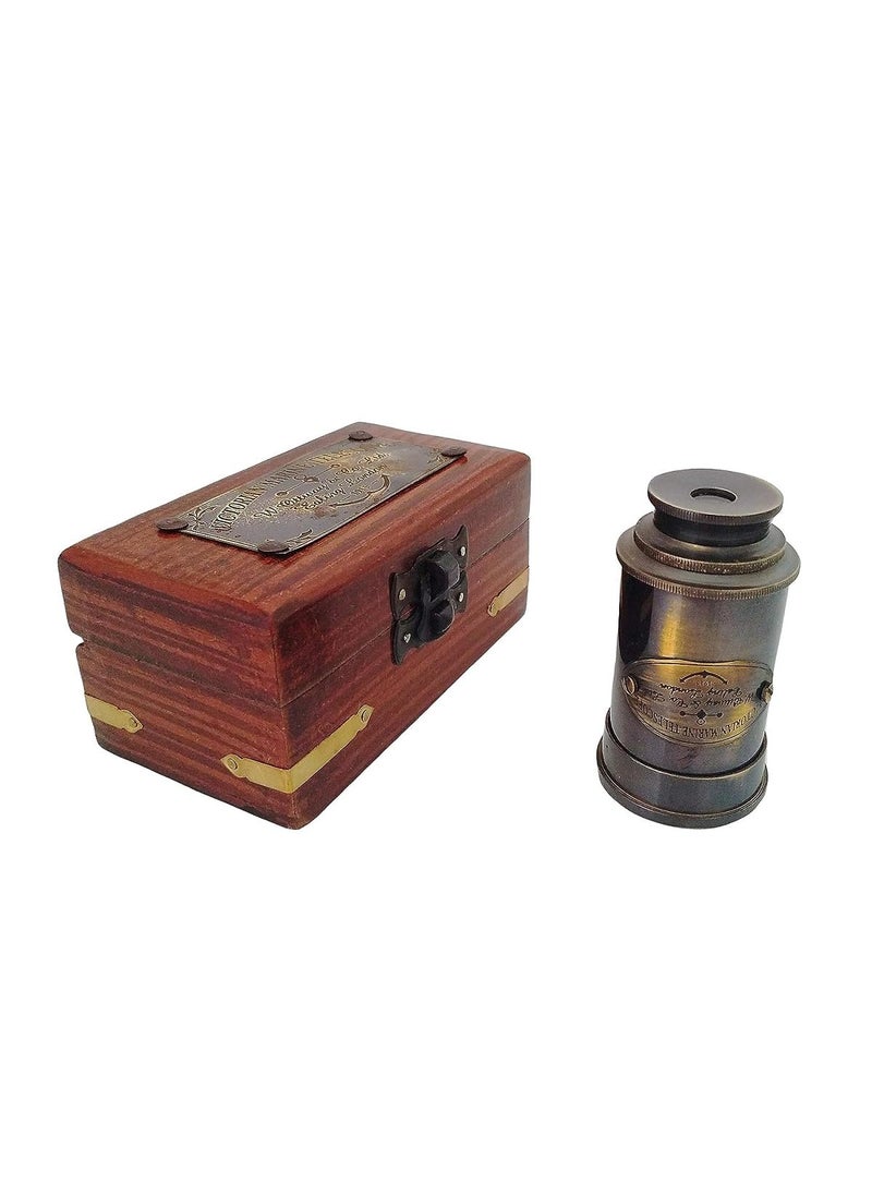 ZORDIK ZORDIK Nautical Brass Finished Premium Telescope Handmade Antique Look Vintage Telescope with Luxury Wooden Box  - Image 4