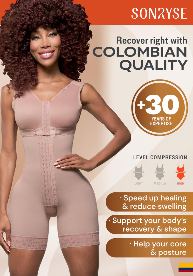 Sonryse PP-086 Fajas Colombianas Reductoras y Moldeadoras Postpartum Girdle Tummy Control Shapewear Cocoa Small - Image 2