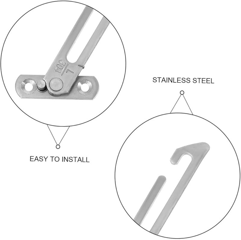 STOBOK 4Pcs Window Locks Stoppers for Vertical Windows Enhanced Friction Safety Easy Removal White - Image 4
