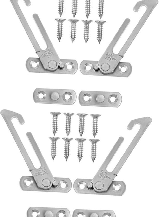 STOBOK 4Pcs Window Locks Stoppers for Vertical Windows Enhanced Friction Safety Easy Removal White - Image 1