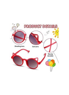 Generic Cat Shaped Sunglasses for Kids, 6 Pairs Toddler Kitty Glasses Cute Cat Sun Glasses Outdoor Eyewear for Beach Party Summer Activities, Children's Uv Protection Sunglasses Fashion Sunshade Mirror  - Image 5