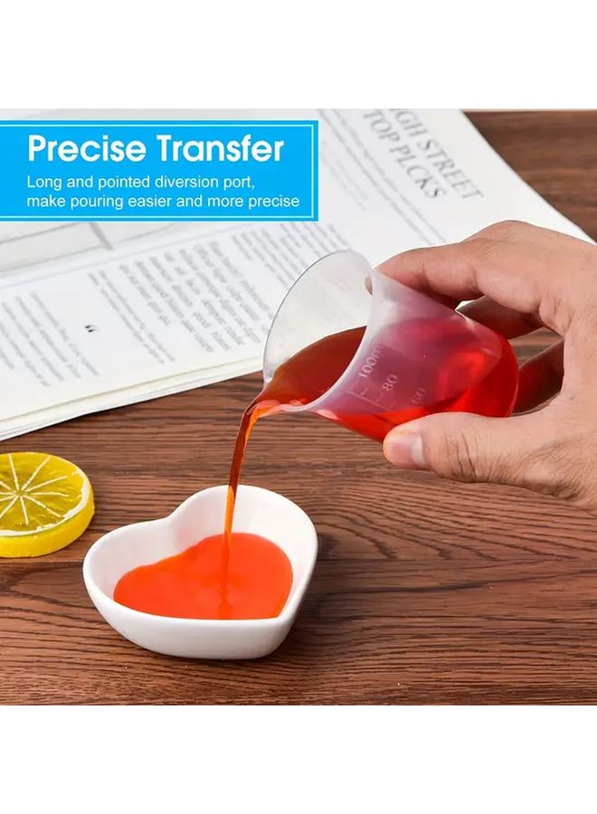 10pcs 100ml Measuring Cups Transparent Plastic Chemical Kitchen Lab Supplies - Image 5