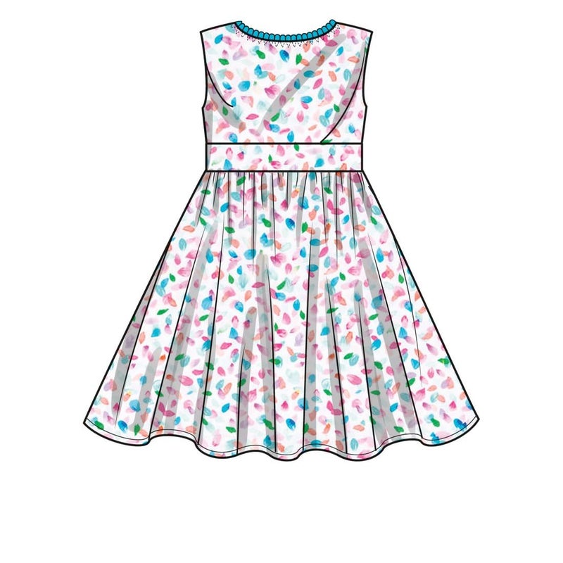 New Look Easy Toddlers' and Children's Dress Sewing Pattern Kit, Code N6726, Sizes 1/2-1-2-3-4-5-6-7-8, Multicolor - Image 2