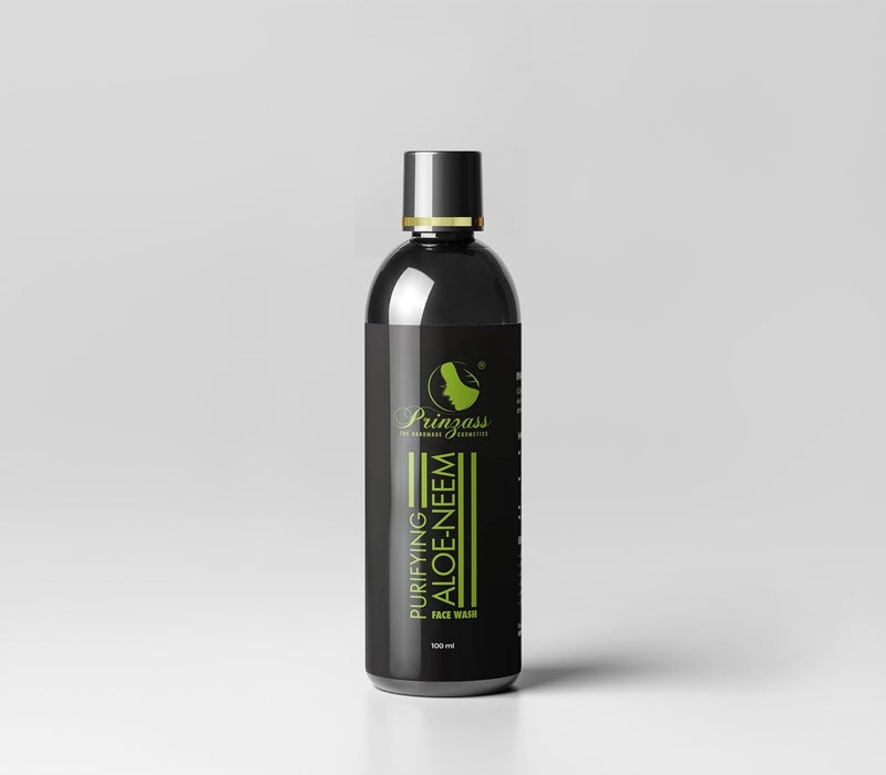 Prinzass The Handmade Cosmetics Prinzass Herbals Purifying Aloe Neem Face Wash Face Wash with Ayurvedic Neem AloeVera and Tulsi Pimple Control Face Wash Suitable for All Skin Types 100ML  - Image 1