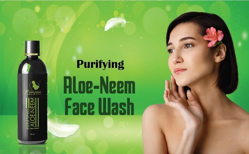 Prinzass The Handmade Cosmetics Prinzass Herbals Purifying Aloe Neem Face Wash Face Wash with Ayurvedic Neem AloeVera and Tulsi Pimple Control Face Wash Suitable for All Skin Types 100ML  - Image 2