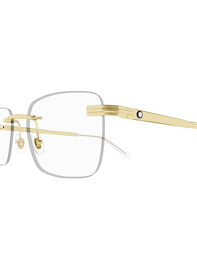 MONTBLANC Men's Rectangle Blue Light Filter Eyeglasses - MB0279O 002 54 - Lens Size: 54 Mm  - Image 2