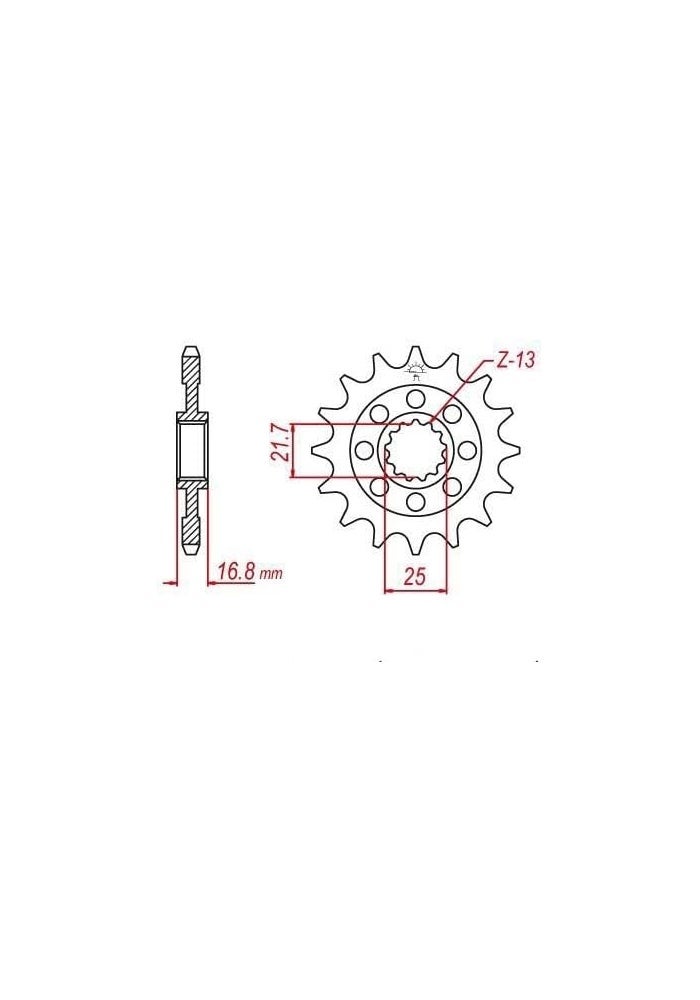 QASULER 520 17T Motorcycle Front Sprocket - Image 2