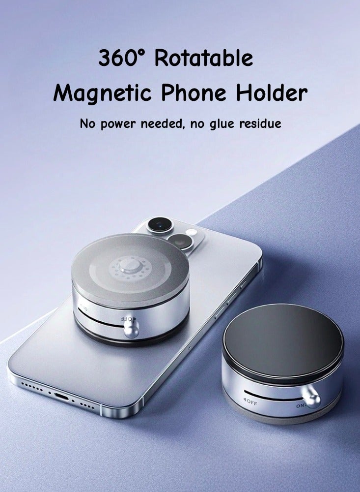 DC-ITECH Ultra Strong Magnetic Phone Holder 360°Rotating Vacuum Suction Phone Mount Portable Phone Holder for Vlog/Video/Car/ Gym/Mirror/Smooth Surface, Compatible with iPhone and All Smartphones - Image 1