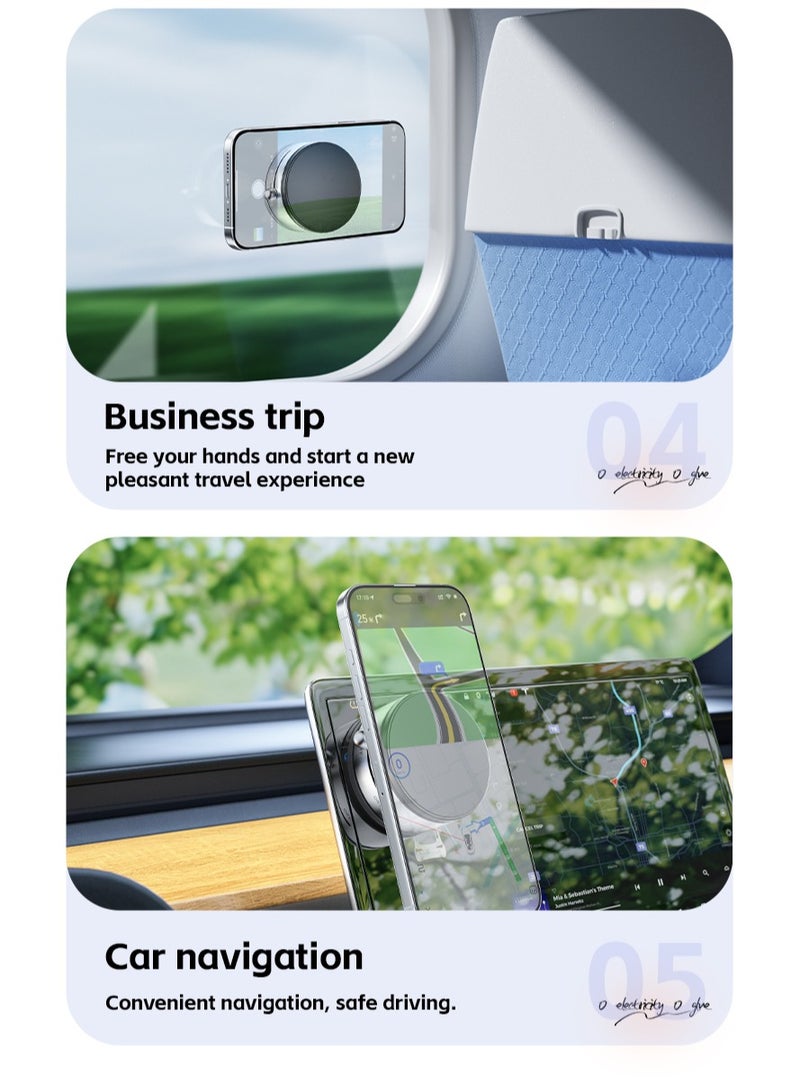 DC-ITECH Ultra Strong Magnetic Phone Holder 360°Rotating Vacuum Suction Phone Mount Portable Phone Holder for Vlog/Video/Car/ Gym/Mirror/Smooth Surface, Compatible with iPhone and All Smartphones - Image 3