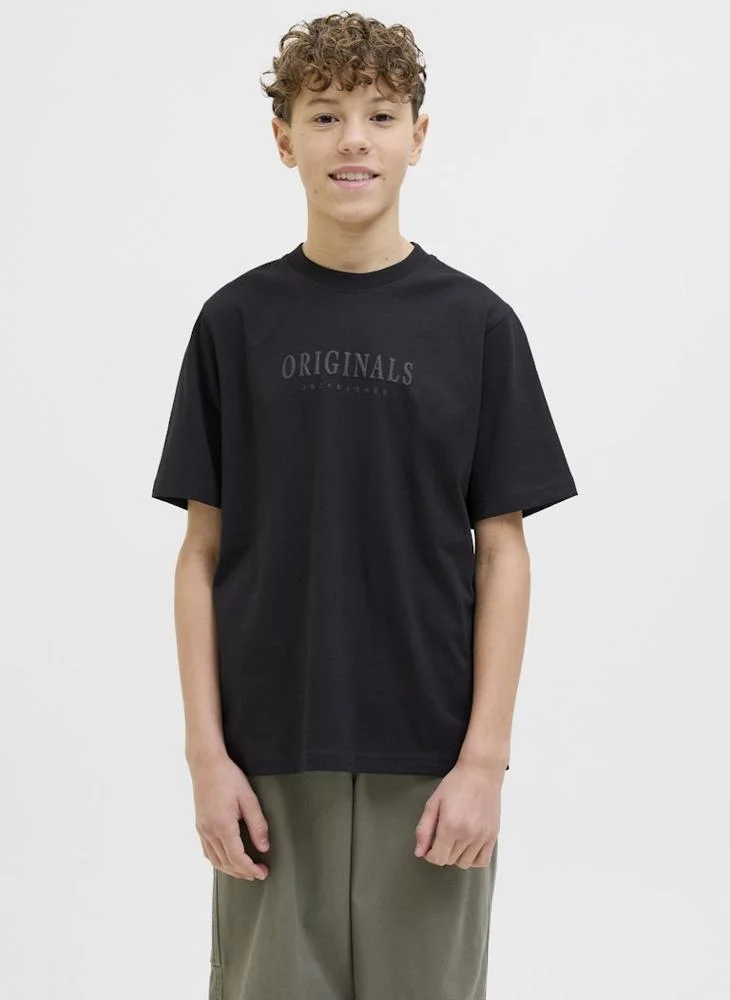 جاك وجونز جونيور Youth Logo Crew Neck T-Shirt