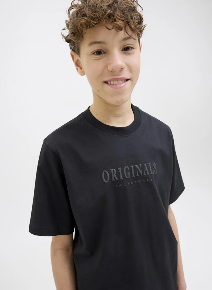جاك وجونز جونيور Youth Logo Crew Neck T-Shirt