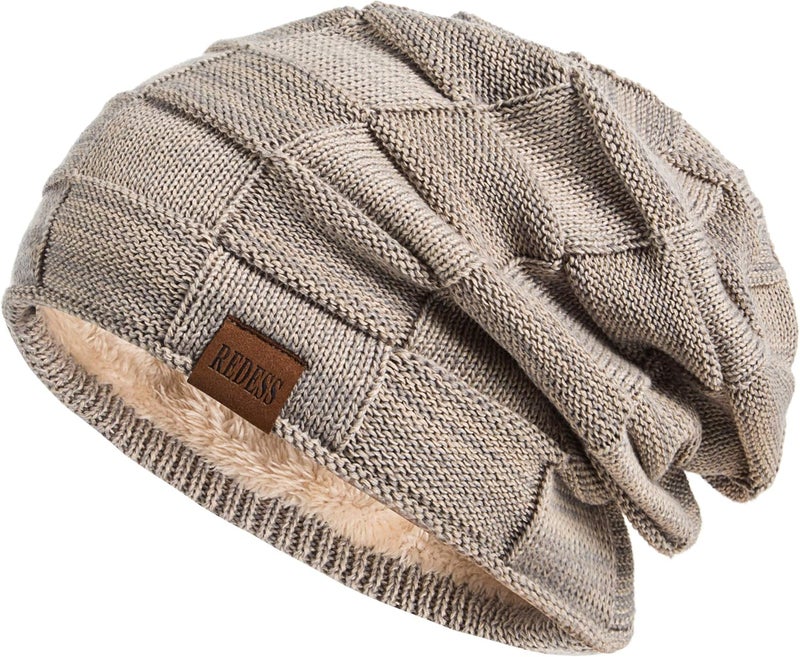 REDESS Beanie Hat for Men and Women Winter Warm Hats Knit Slouchy Thick Skull Cap - Image 1