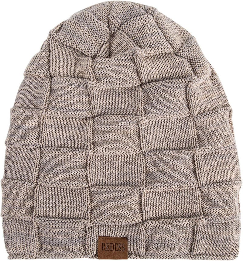 REDESS Beanie Hat for Men and Women Winter Warm Hats Knit Slouchy Thick Skull Cap - Image 2