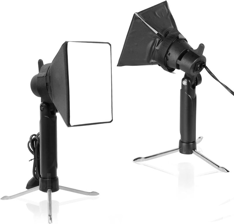 Meking Mini Softbox Photography Lighting Kit, 2700K Tabletop Led Lamp Continuous Warm Lighting System for Small Product Photo Video Studio Shooting, 2 Pieces - Image 1