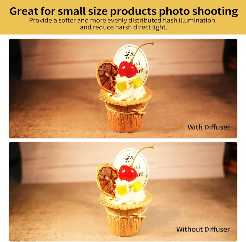 Meking Mini Softbox Photography Lighting Kit, 2700K Tabletop Led Lamp Continuous Warm Lighting System for Small Product Photo Video Studio Shooting, 2 Pieces - Image 2