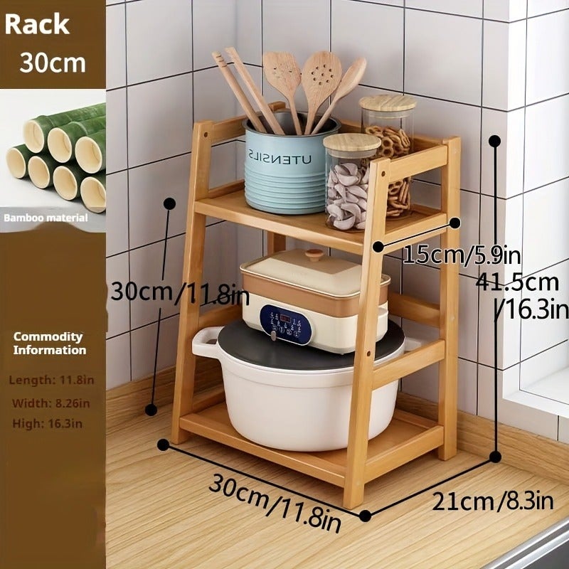 1pc Multifunctional Kitchen Storage Rack, Household Seasoning Rack, Countertop Condiment Storage Rack, Multi-Scene Use Desktop Bookshelf Balcony Small Flower Rack - Image 4