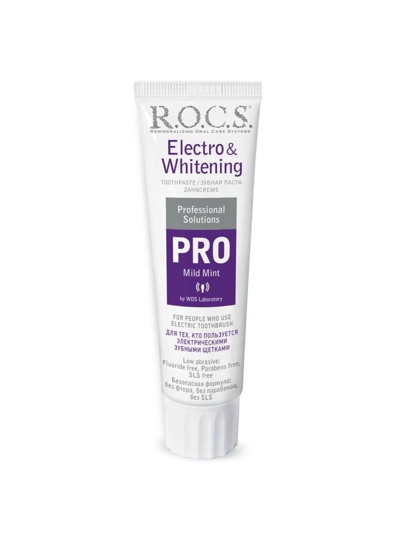 R.O.C.S Pro Electro And Whitening Mild Mint Toothpaste 135g - Image 3