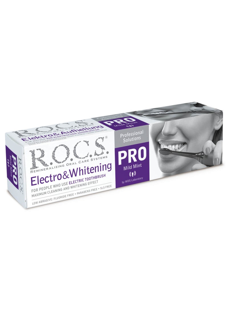 R.O.C.S Pro Electro And Whitening Mild Mint Toothpaste 135g - Image 2