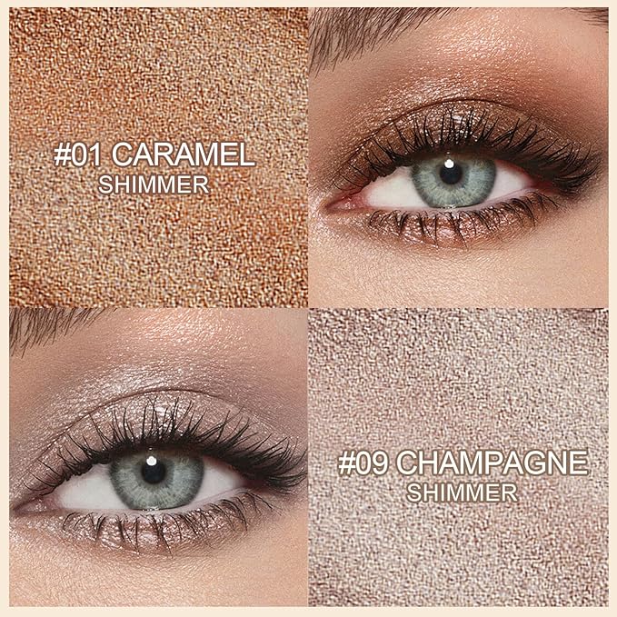 Erinde 2PC Waterproof Eyeshadow Stick Cream Eye Shadow Stick LongLasting CreaseProof Cream to Powder Buildable Blendable Eye Shadow Pencils Crayon Vegan CrueltyFree 0109 - Image 2