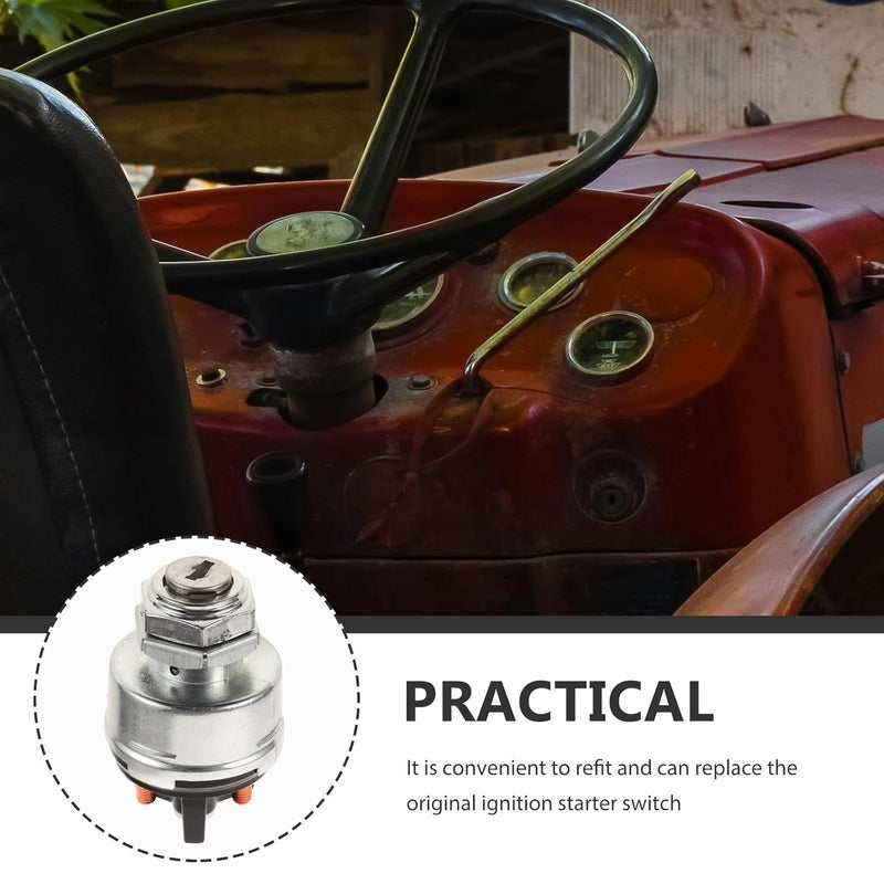 4-pin Starter Switch Ignition Switch for Truck ATV Agricultural Vehicles General Replacement Car Accessory Compatible with Engineering and Agricultural Equipment - Image 3