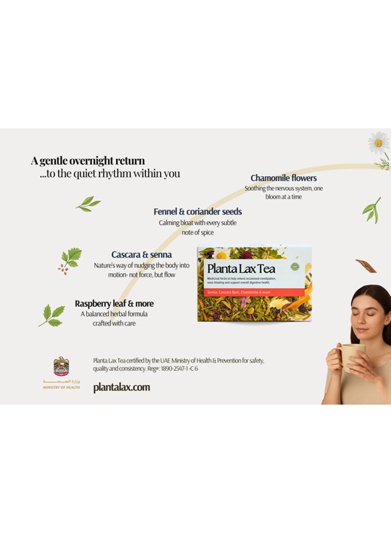 Planta Lax Herbal Laxative Tea | Senna, Chamomile & Fennel | Gentle Overnight Relief from Constipation | Caffeine Free | 20 Foil-Sealed Filter Bags | Made in Austria - Image 5